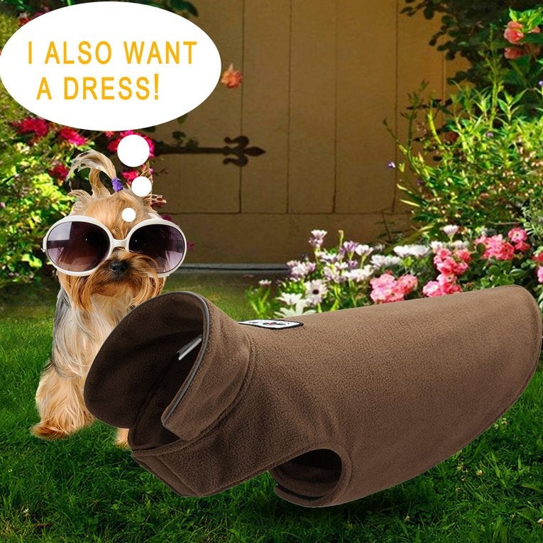 OUTAD - Warm Double-Sided Polar Fleece Coat Brown - Image 1