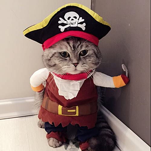 OUTAD Funny Pirate Suit For Pets Multicolour Medium - Image 3
