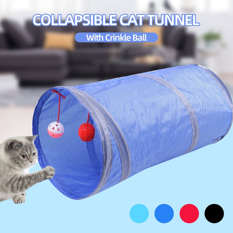 Beauenty Play Tunnel With Ball Pet Training Toy For Small Cat Multicolour - Image 2