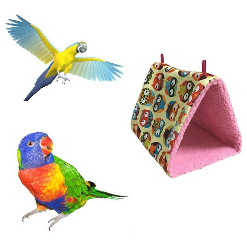 بيوينتي بيت على شكل خيمة متأرجحة من القماش المخملي للببغاء متعدد الألوان - Image 3