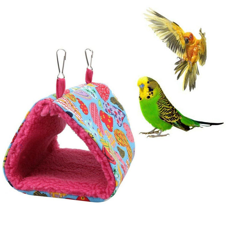 بيوينتي بيت على شكل خيمة متأرجحة من القماش المخملي للببغاء متعدد الألوان - Image 2