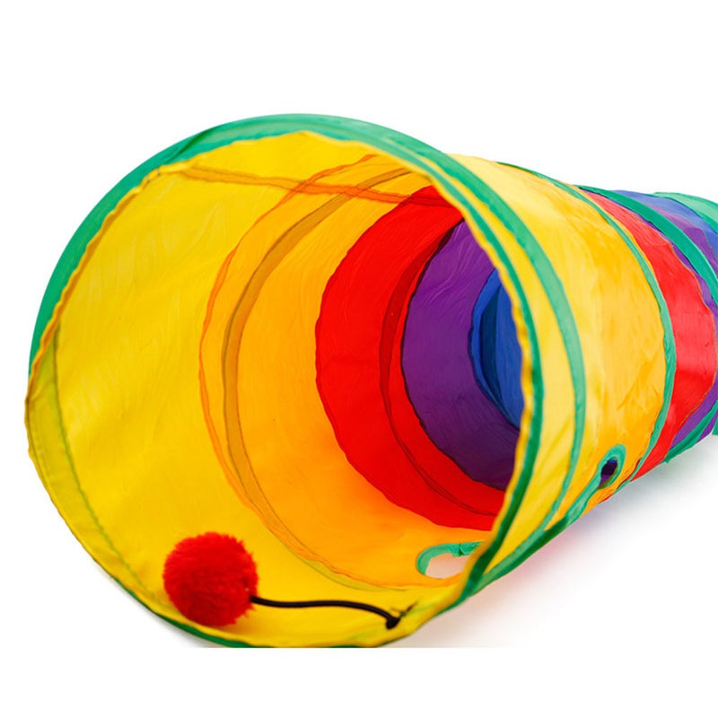 Beauenty Cat Tunnel Pet Tube Collapsible Play Toy Multicolour - Image 3