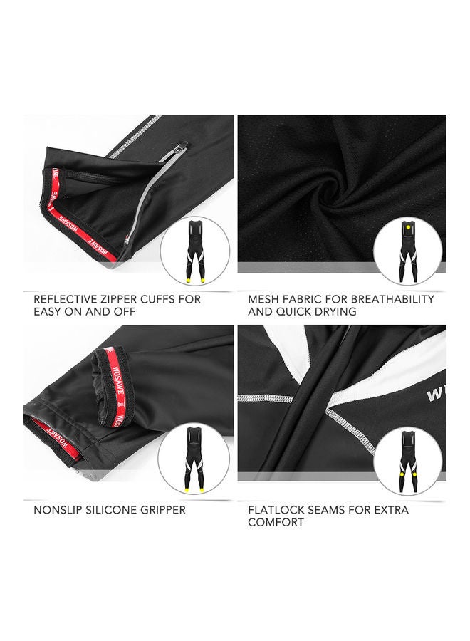 Generic Long Sleeve Thermal Fleece Winter Bike Jacket and 3D Padded Bib Pants  - Image 5