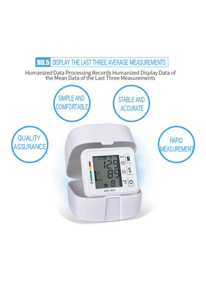 Wrist Type Sphygmomanometer without Voice