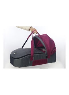 Uni baby Carry Cot Burgundy/ Grey  - Image 2