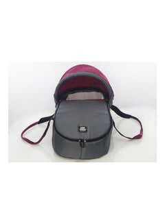 Uni baby Carry Cot Burgundy/ Grey  - Image 3