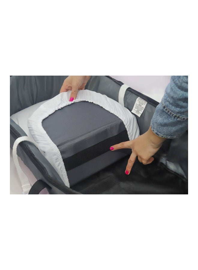 Carry Cot Burgundy/ Grey
