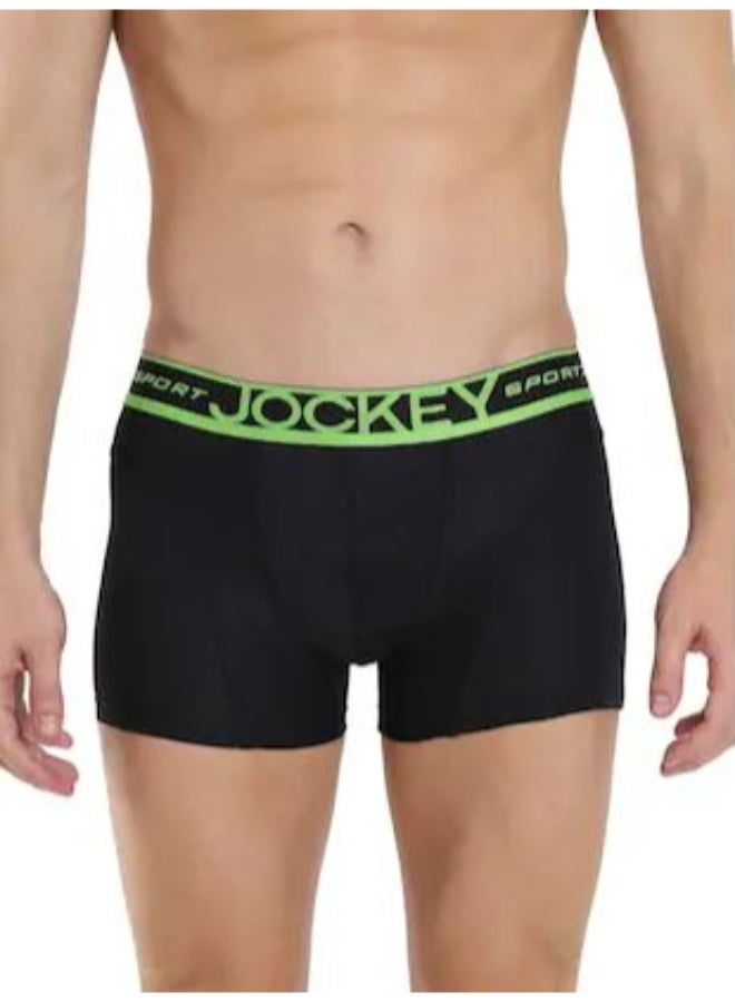 JOCKEY - Solid Sports Underwear Black/Green - Image 1
