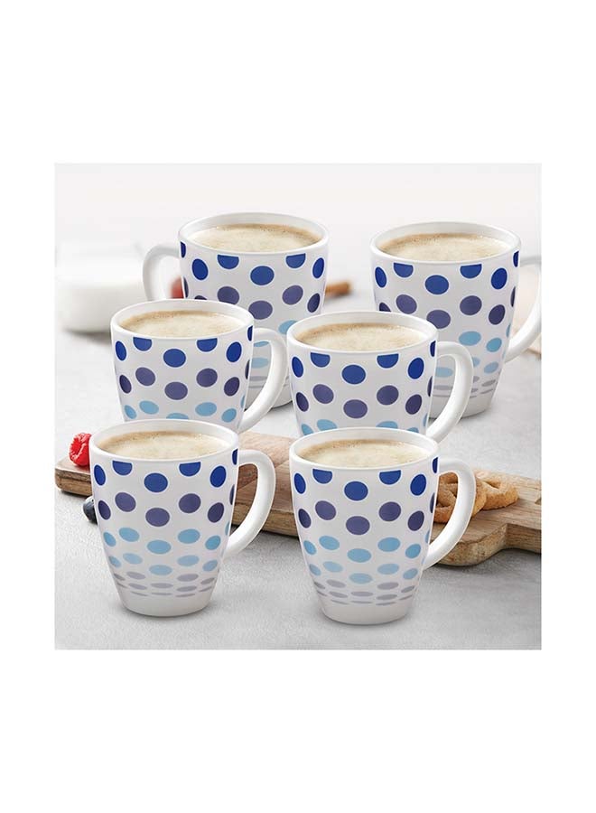 BOROSIL 6-Piece Mug Set White/Blue/Grey 400ml - Image 3