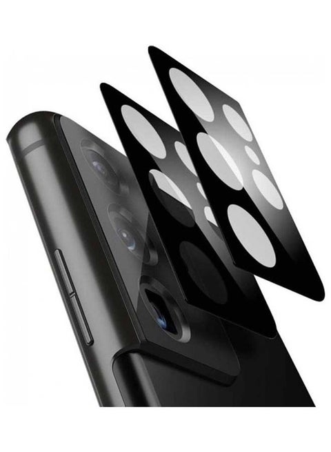 2-Pieces Samsung Galaxy S21 Ultra Camera Lens Protector black