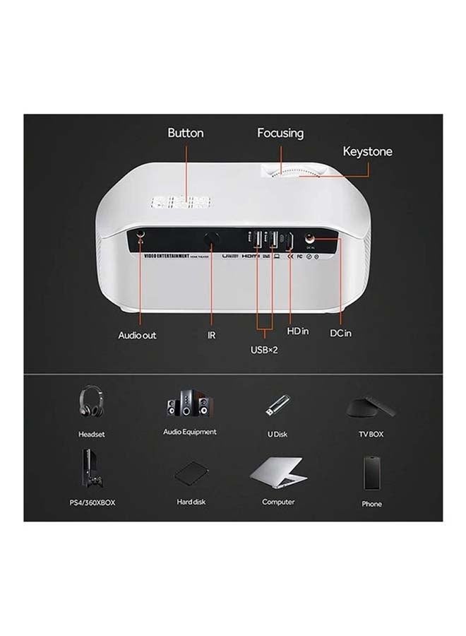 وونكت - جهاز بروجيكتور صغير بإضاءة LED PROJ-WO-43-W أبيض - Image 1