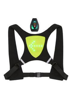USB Rechargeable Reflective Vest Backpack with LED Turn Signal Light Remote Control