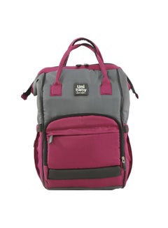 Uni baby Diaper Bag Burgundy/Grey  - Image 1
