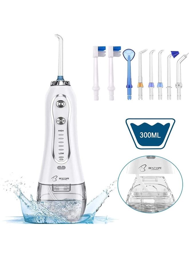 Bestope Cordless Portable Dental Water Flosser White 300ml - Image 2
