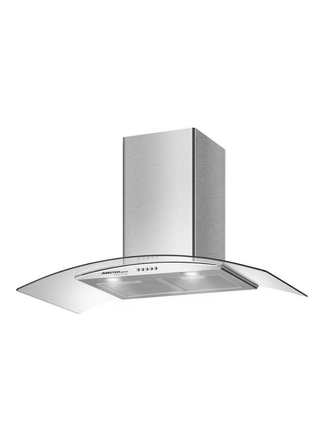 ماستر غاز شفاط مطبخ بضوء LED سبوت بقدرة 380 وات 383 W MGHG90 فضي - Image 1