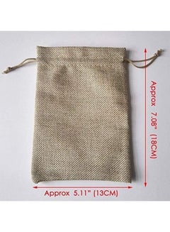 Generic 50-Piece Burlap Bags with Drawstring Brown  - Image 3