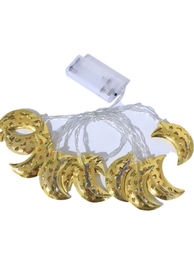 شريط إضاءة LED على شكل قمر من 10 قطع أبيض دافئ  - Image 1