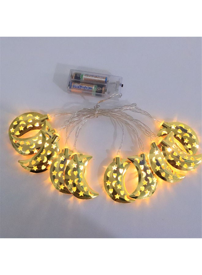 شريط إضاءة LED على شكل قمر من 10 قطع أبيض دافئ  - Image 2