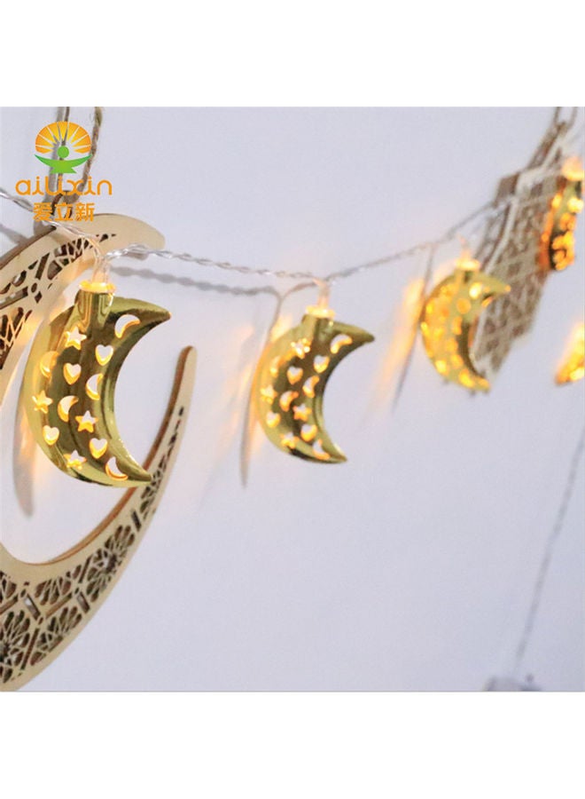 شريط إضاءة LED على شكل قمر من 10 قطع أبيض دافئ  - Image 5
