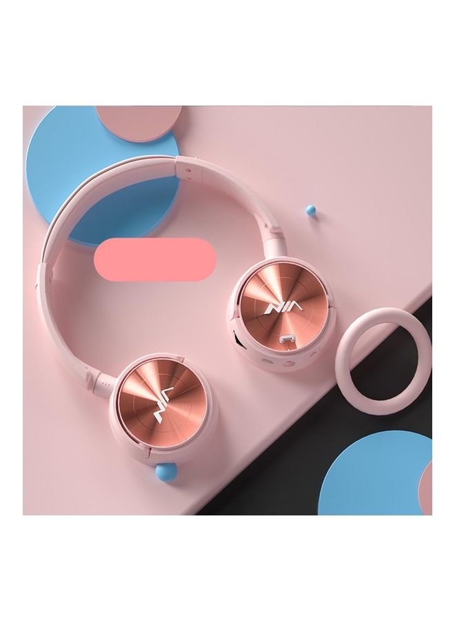 NIA Bluetooth Headphones Pink  - Image 2