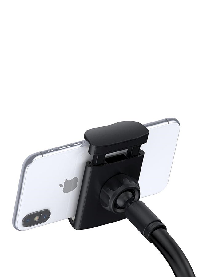 Baseus 360° Cell Phone Holder, Clamp Universal Lazy Mount Clip Hands Free Flexible Long Arm Bracket Grip for 4.0-6.5 Phones Mobile Stand Baby Monitor for Desk, Bed, Office, Kitchen Black/Grey  - Image 5