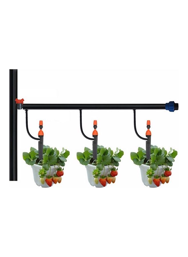 Generic - 10-Piece Micro Spray Adjustable 360 Degree Water Flow Irrigation Drippers Black/Orange 21 x 3cm - Image 1