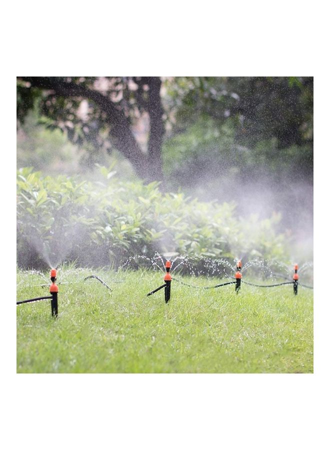 Generic - 10-Piece Micro Spray Adjustable 360 Degree Water Flow Irrigation Drippers Black/Orange 21 x 3cm - Image 1