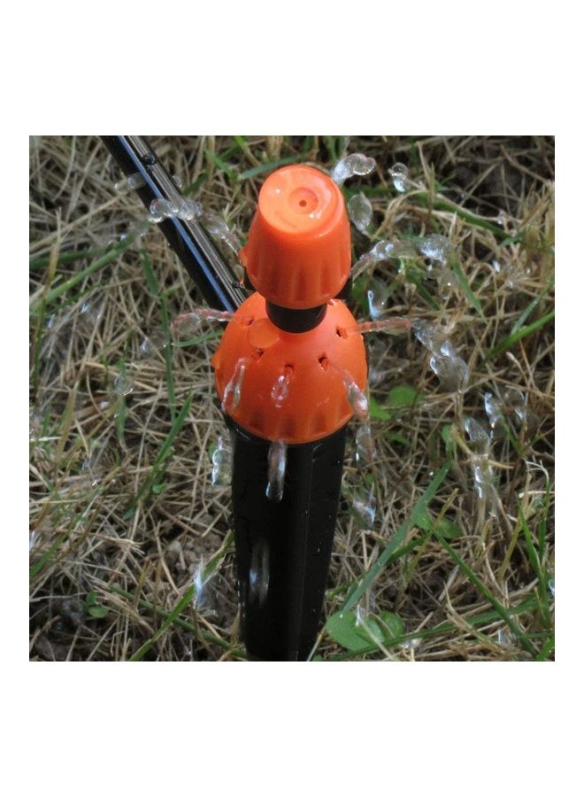 Generic - 10-Piece Micro Spray Adjustable 360 Degree Water Flow Irrigation Drippers Black/Orange 21 x 3cm - Image 1