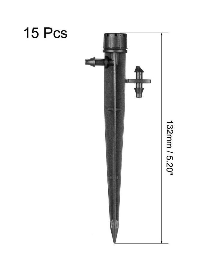 15-Piece Adjustable Spray Drippers Black - Image 2