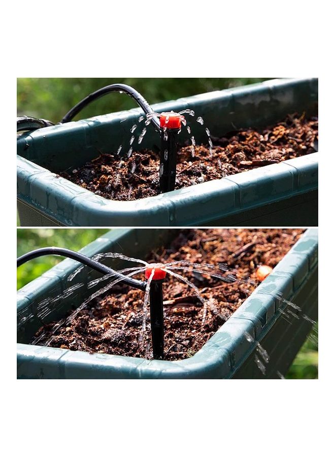 15-Piece Self-Watering Spikes For Plants Black/Red 14x3cm - Image 4