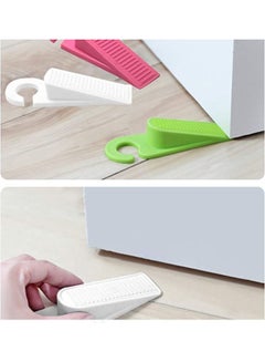 Generic 4-Piece Door Stoppers with ABS Hook Multicolour 13.97x13.96x4.83cm  - Image 2