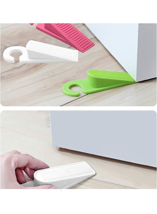 Generic - 4-Piece Door Stoppers with ABS Hook Multicolour 13.97x13.96x4.83cm - Image 1