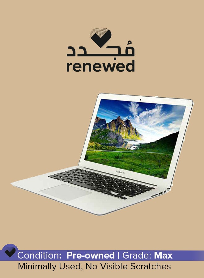 أبل - مُجدد - لابتوب ماك بوك آير A1466 2014 بشاشة مقاس 13 بوصة ومعالج إنتل كور i5 /الجيل الرابع/ ذاكرة رام سعة 4 جيجابايت/محرك أقراص SSD سعة 256 جيجابايت/بطاقة رسومات مدمجة عالية الوضوح سعة 1.5 جيجابايت اللغة الإنجليزية فضي - Image 1