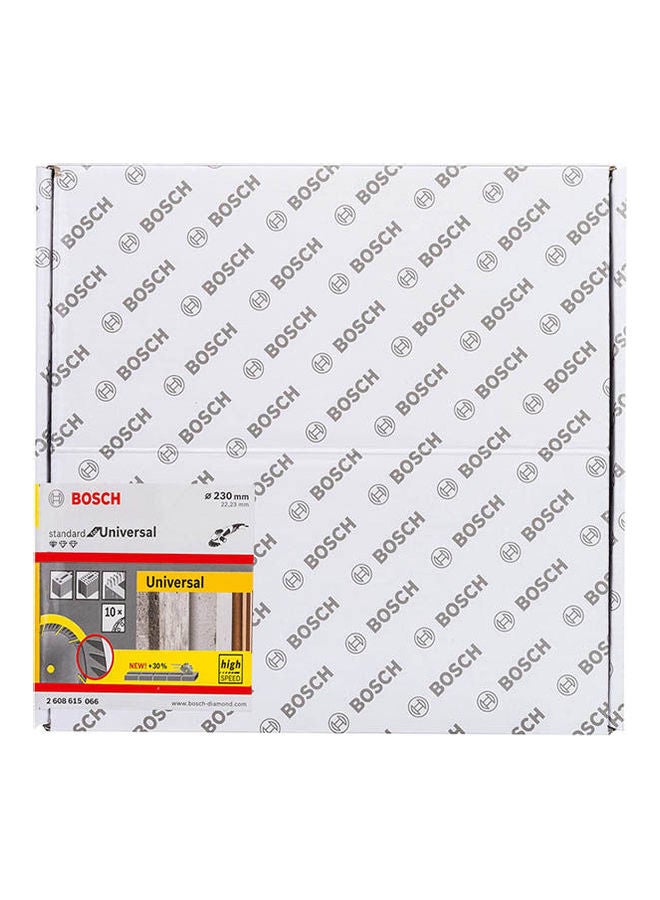 BOSCH Diamond Disc For Universal 230Mm  10 Pcs Silver 230mm 