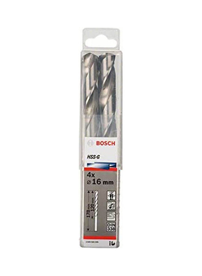 BOSCH Metal Drill Bits Hss-G 4 Pcs Silver 16mm 