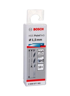 Hss Twist Drill Bit Pointteq  Pack Of 10 Silver 1.5mm