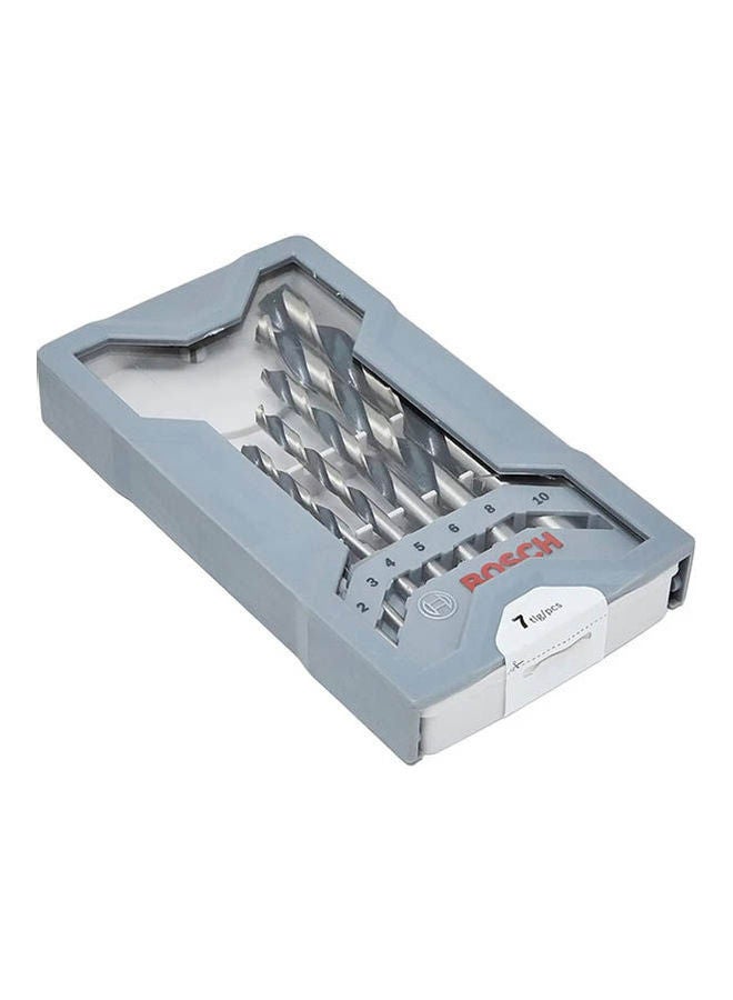 BOSCH - Hss Twist Drill Bit Pointteq 7Pcs Mini X-Line Set Silver - Image 1