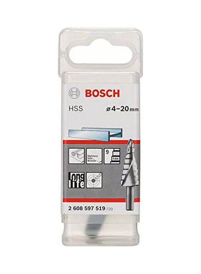BOSCH - Step Drill Bit Hss 4 →  9 Steps Silver - Image 1