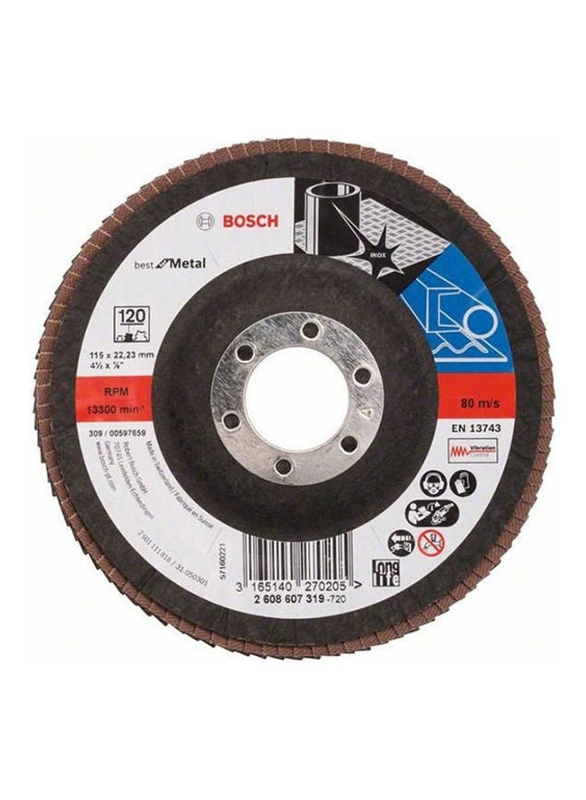 BOSCH Flap Disc Best For Metal 115Mm G 120 Multicolour 115*22.23mm