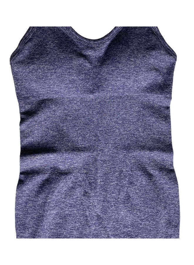 Women Spaghetti Straps Jumpsuits Yoga Workout Sportswear Solid Casual Rompers Dark Blue  - Image 3