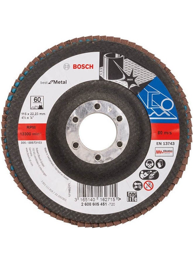 BOSCH Flap Disc Best For Metal 115Mm G 60 Silver 115*22.23mm