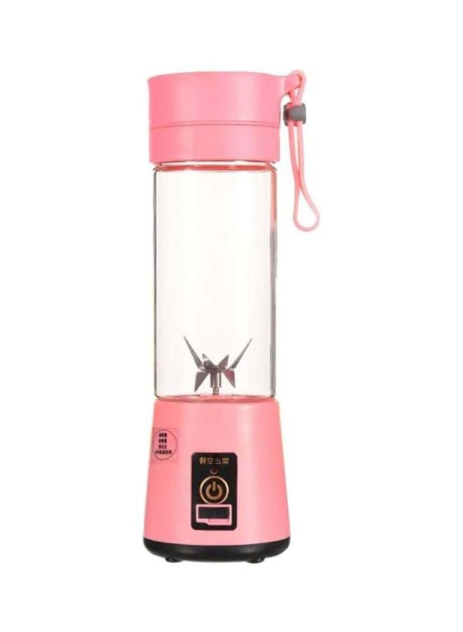 Sharpdo - Mini Rechargeable Smoothie Maker Machine 180 W T-Bottle-1021 Pink/Clear/Silver - Image 1