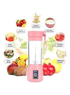 شاربدو ماكينة صغيرة لإعداد السموذي قابلة للشحن 180 W T-Bottle-1021 وردي/ شفاف/ فضي  - Image 5