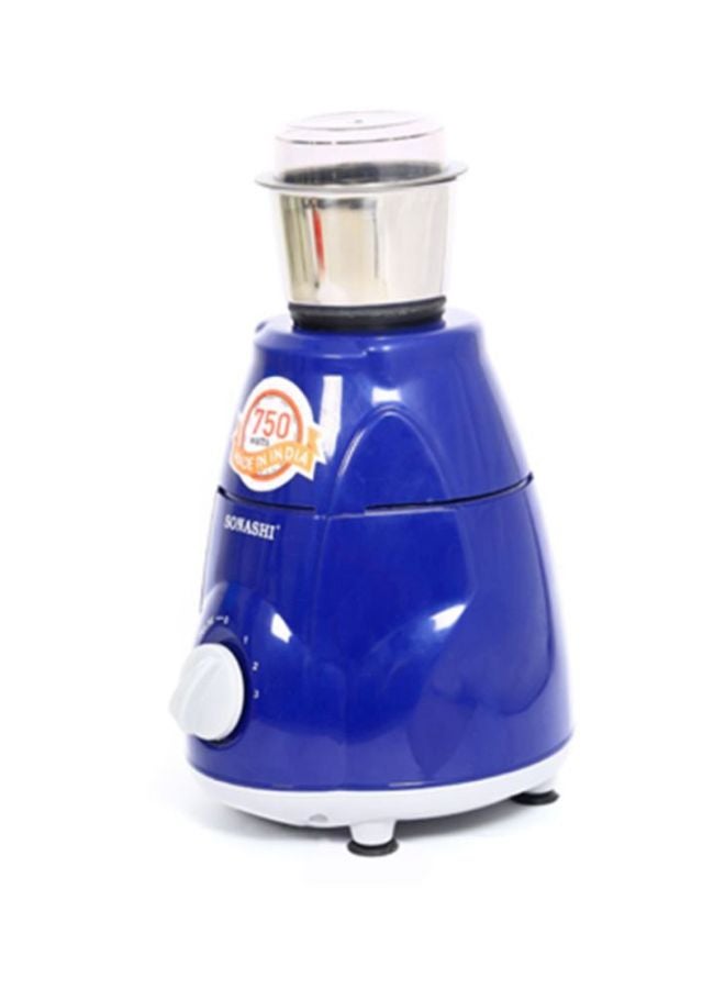 SONASHI - 3-in-1 Mixer Grinder - Powerful Motor with 2 Speed Setting and Pulse | Sleek and Stainless Steel Jars with Leak Proof Lid | 3 Speed - Perfect for making Smoothies, Milkshakes, etc and Grinding Beans, Coconut, Nuts, etc 750 W SB-151SS Blue/Clear/Silver - Image 1