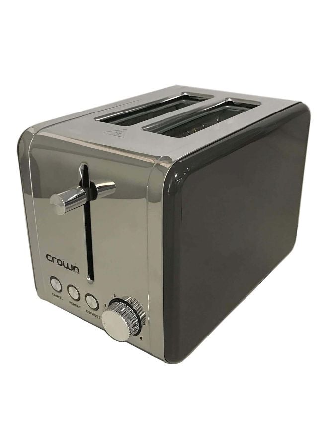 Crownline 2 Slices Stainless Steel Toaster 920.0 W TR-202 Silver/Black - Image 1