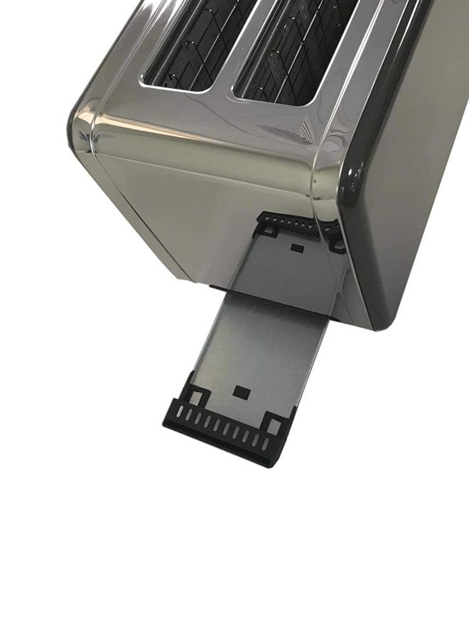 Crownline 2 Slices Stainless Steel Toaster 920.0 W TR-202 Silver/Black - Image 2