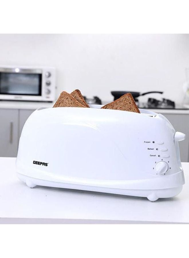 GEEPAS 4 Slice Bread Toaster With Adjustable Browning Control, Cool Touch Housing, Removable Crumb Tray 1100 W GBT9895 White  - Image 5