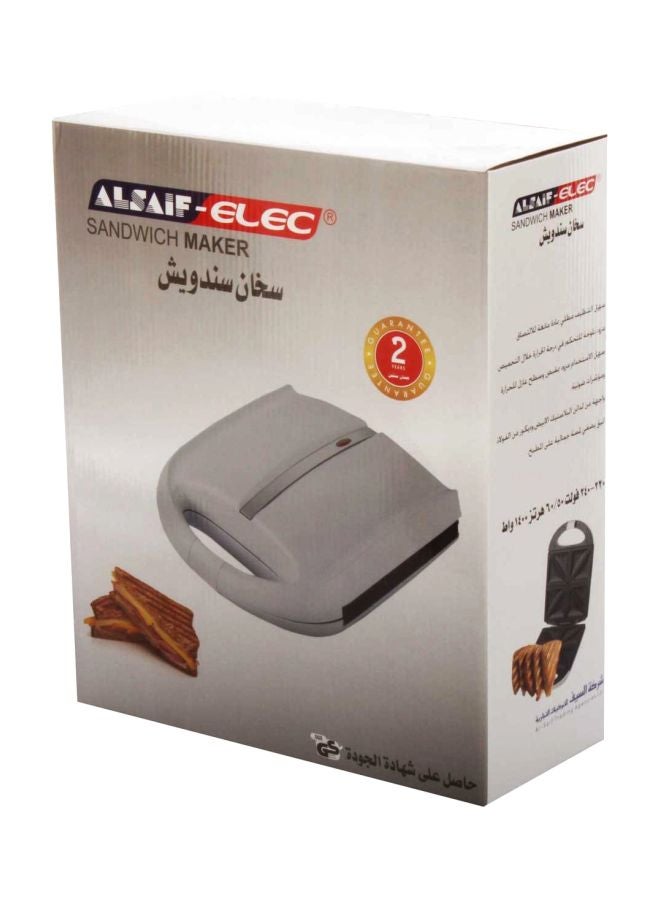 ALSAIF-ELEC Electric Heater Toast Sandwich Maker With Light Indicator 1400W 1400.0 W 90573/5/S650 White/Black  - Image 3