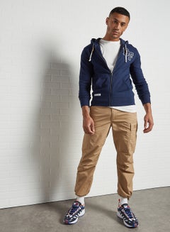 izzue Zip-Up Hoodie Navy  - Image 3