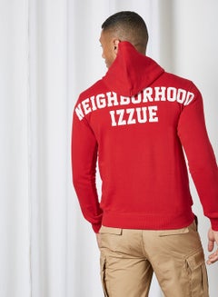 izzue Back Graphic Hoodie Red  - Image 2